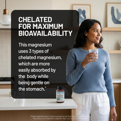 NatureWise etiqueta de ingredientes con lista de magnesio glicinato, malato y citrato