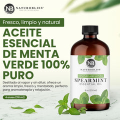 NaturoBliss etiqueta legible con detalles de calidad y origen puro