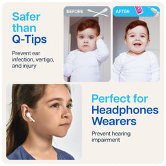 NAVEH PHARMA CleanEars Baby en uso durante el baño, aplicación rápida y sencilla