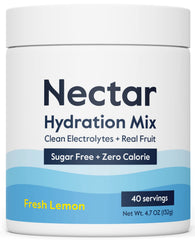 Nectar envase frontal mostrando diseño y beneficio de hidratación rápida