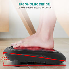 Nekteck comparación de tamaño junto a zapato para visualización de escala portátil