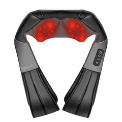 Nekteck vista frontal del masajeador de cuello con diseño ergonómico beneficioso para cuello