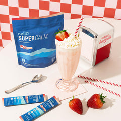 Nello Supercalm bebida preparada en vaso mostrando una opción instantánea y refrescante