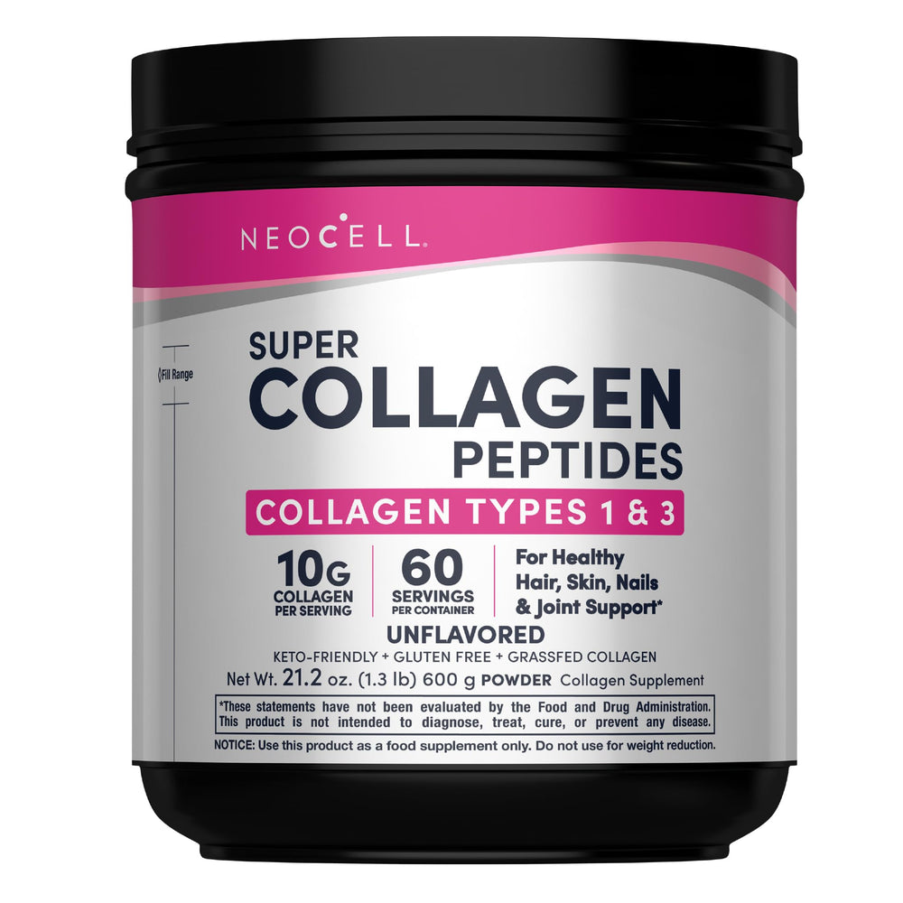NeoCell envase frontal mostrando 21.2 oz y beneficios claros