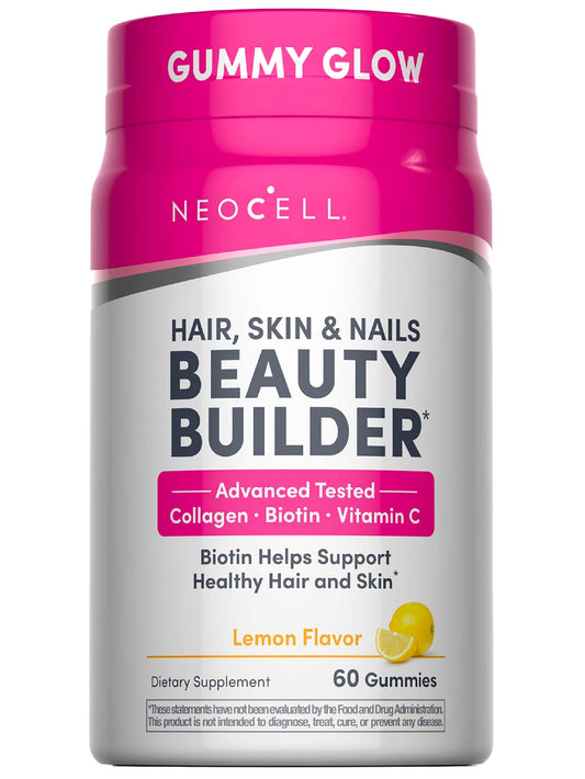 NeoCell gomitas belleza botella: soporte para piel, cabello y uñas desde adentro.