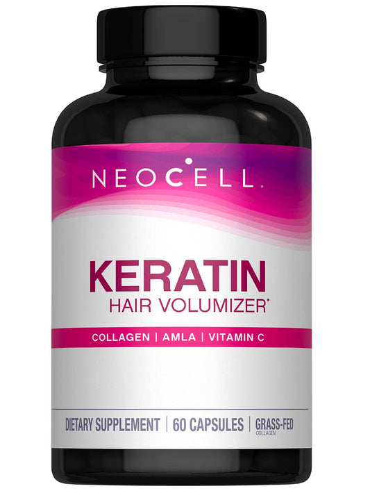NeoCell Keratina Cabello Volumizador cápsulas: fortalece el cabello y aporta brillo.