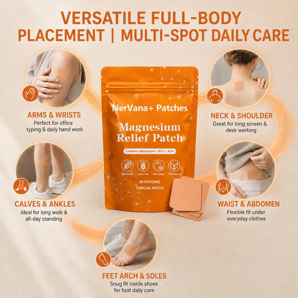 NerVana+ Patches primer plano del borde flexible que aumenta el confort