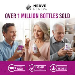 NERVE RENEW persona tomando cápsula en ambiente cotidiano para uso diario práctico