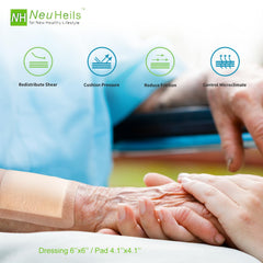 NEUHEILS empaque abierto mostrando los apósitos listos para usar