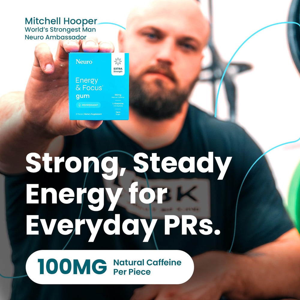 Neuro Energy Focus Gum: pieza masticable para mantener el enfoque durante el trabajo.