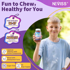 NEVISS primer plano textura de gomita, masticable y suave para adolescentes