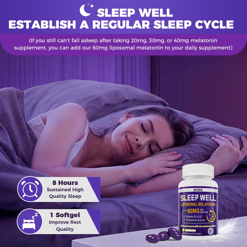 NEVISS softgel en mesita de noche sugiriendo uso nocturno y conveniencia