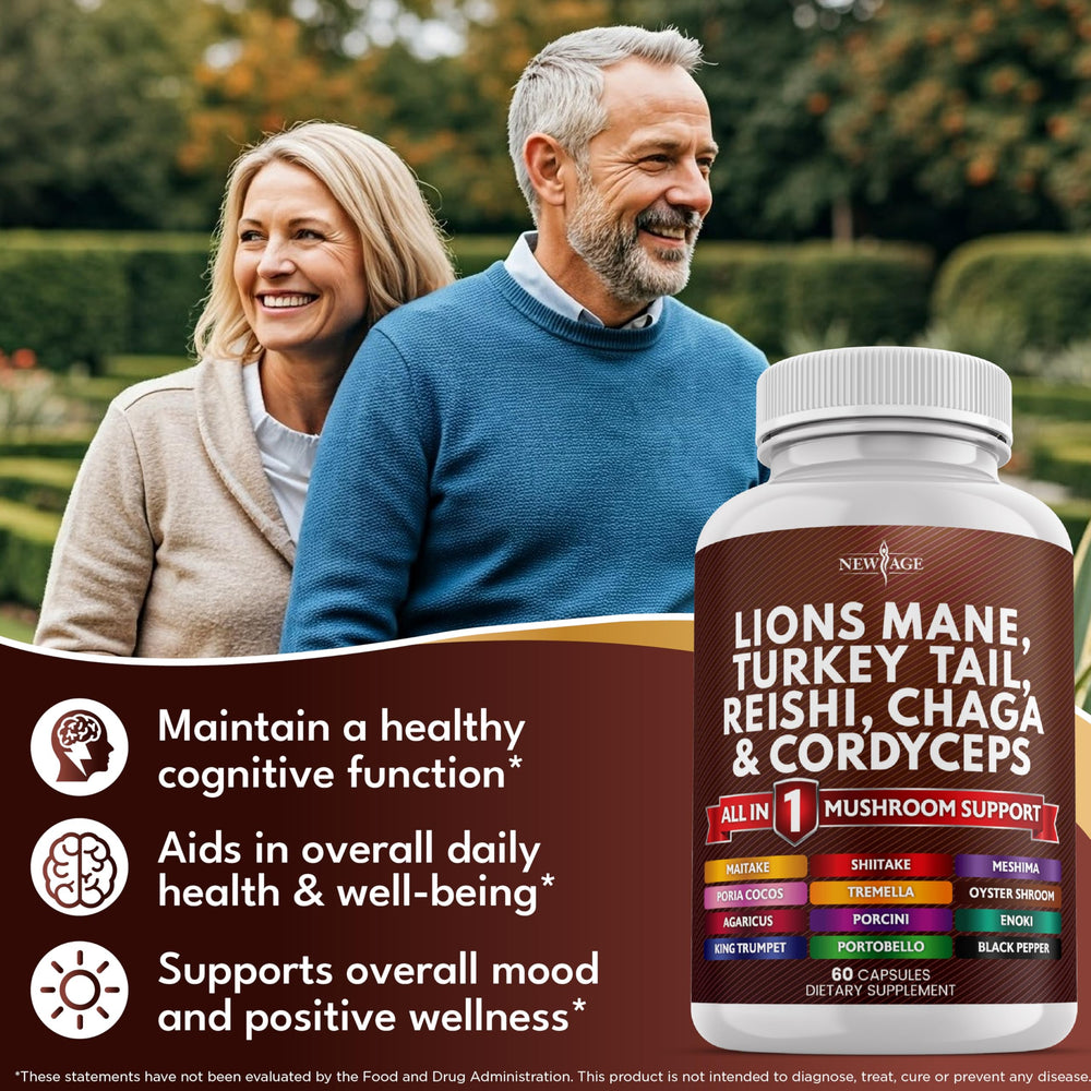 NEW AGE persona tomando cápsula en desayuno práctico y cómodo