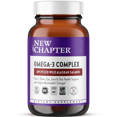 New Chapter envase frontal mostrando el producto y beneficios claramente