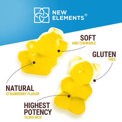 New Elements botella abierta con gominolas lista para tomar