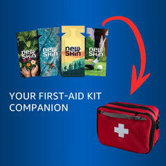 NEW-SKIN sobres en mochila listos para emergencias y excursiones