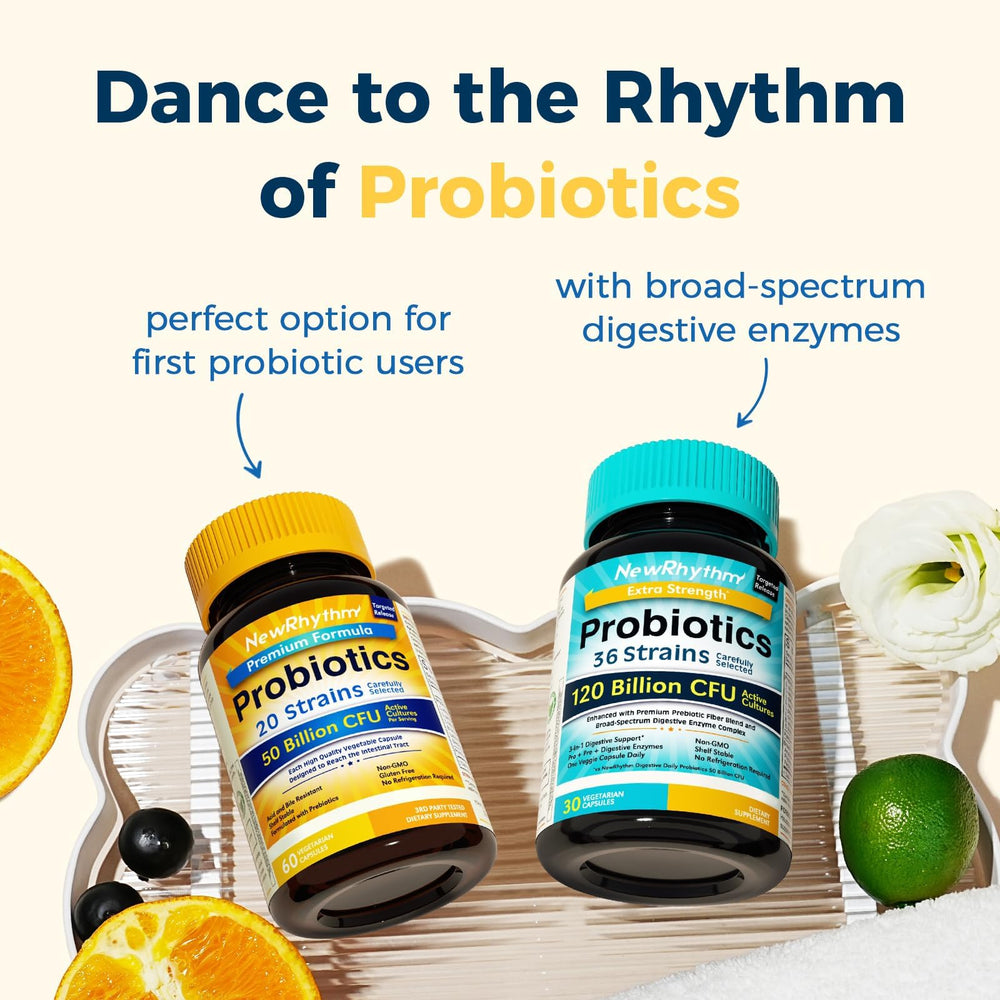 NewRhythm Probiotics veggie capsule close-up for daily use