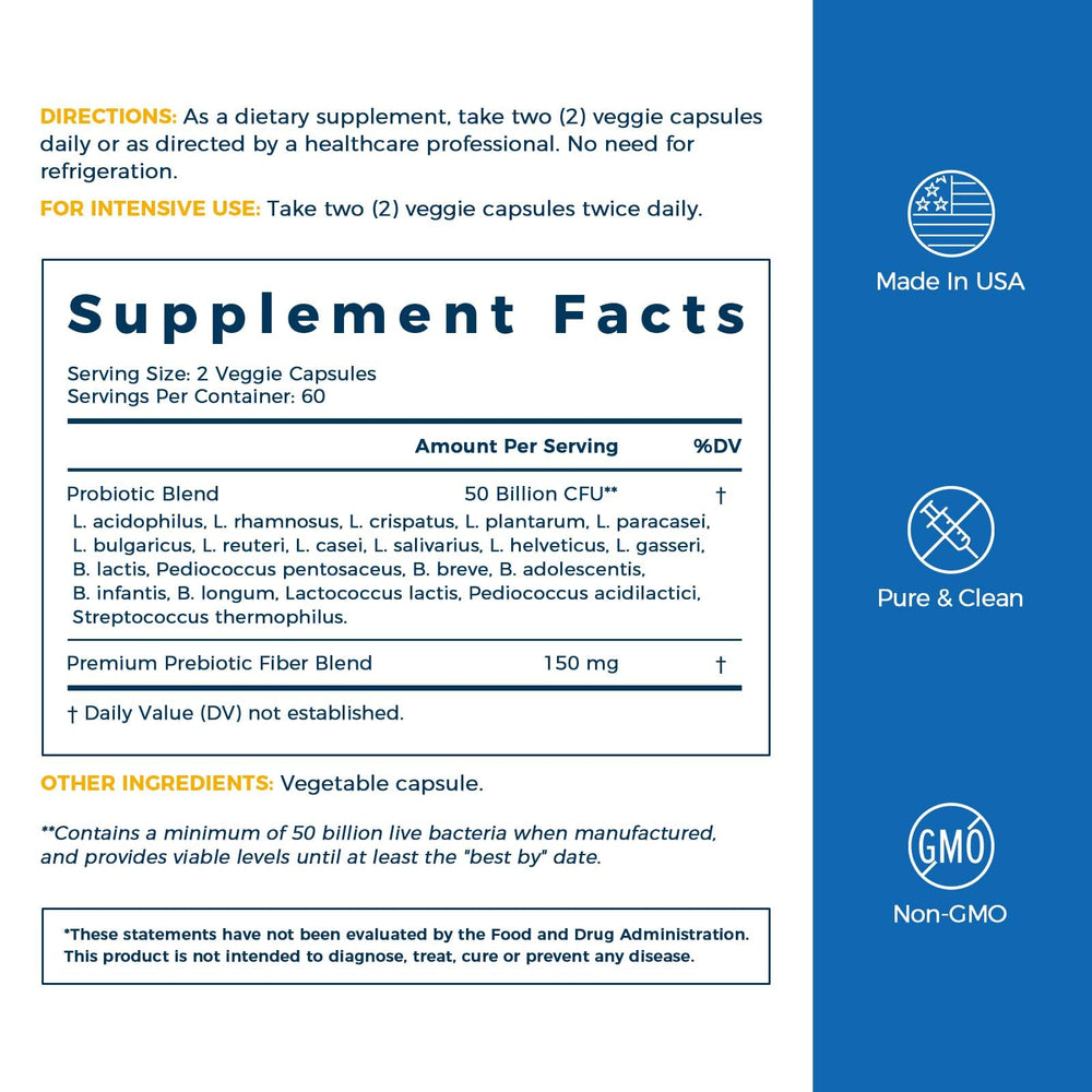 NewRhythm Probiotics, composición natural, libre de gluten y organismos modificados.