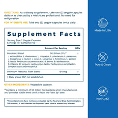 NewRhythm Probiotics, composición natural, libre de gluten y organismos modificados.