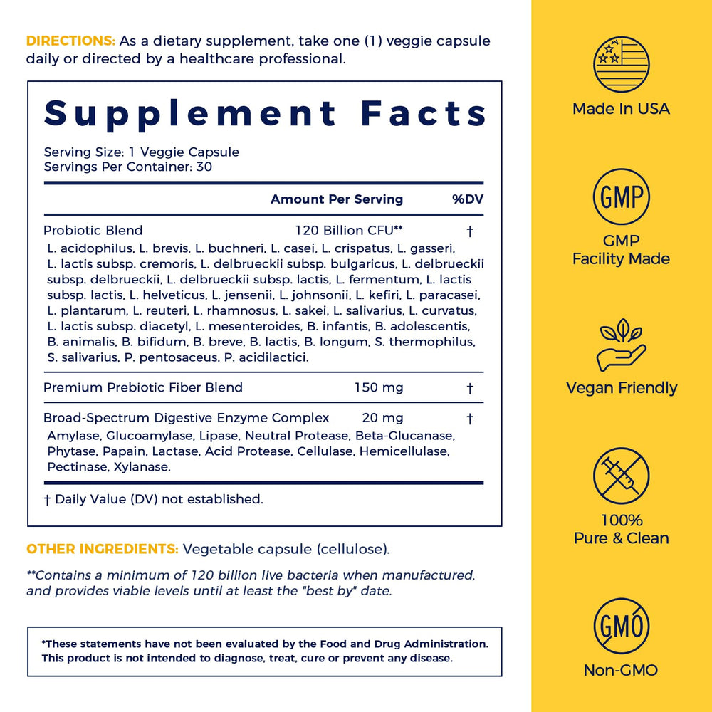 NewRhythm Probiotics, guía de uso diario en cápsulas.