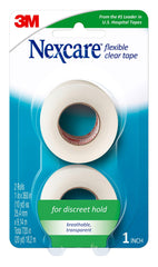 Nexcare caja y rollos frontales mostrando dos rollos para almacenamiento práctico