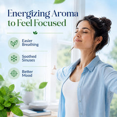 Nexon Botanics difusor en sala usando aceite para ambiente fresco y energizante