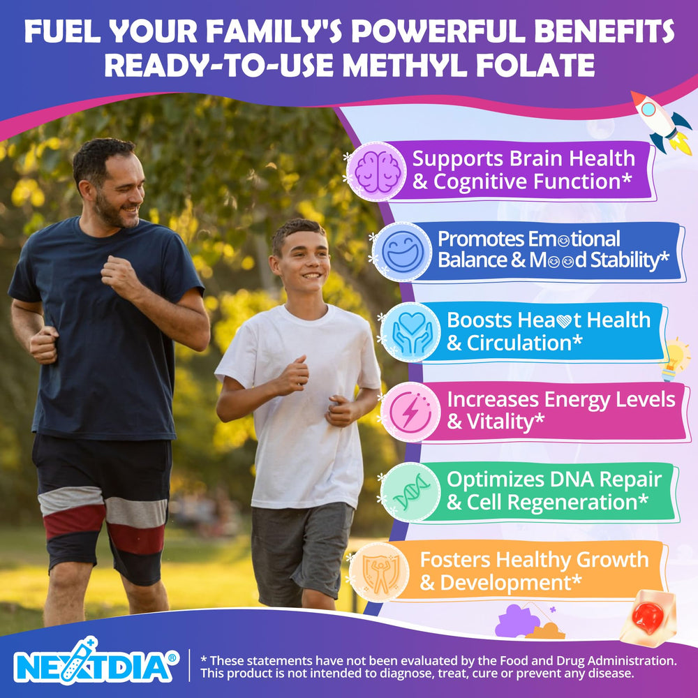 Familia usando Nextdia gominolas en mesa de desayuno, apoyo práctico diario