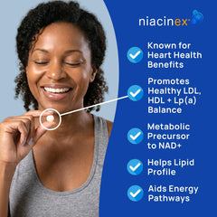 Niacinex tableta en mano para comparar escala y facilidad de ingesta