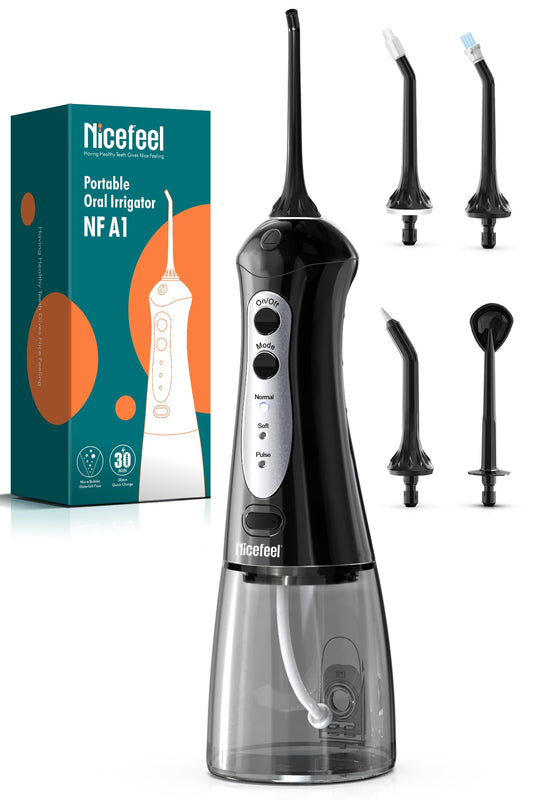 Nicefeel irrigador vista frontal con diseño compacto y control fácil
