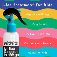 Botella NitWits 120ml junto a una regla para comparar tamaño práctico