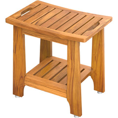 NNN banco de ducha vista frontal ofrece asiento estable y diseño compacto
