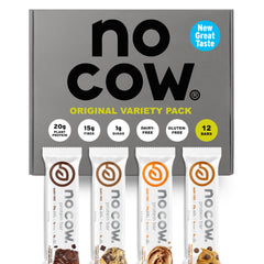 No Cow empaque frontal mostrando variedad y beneficios nutricionales