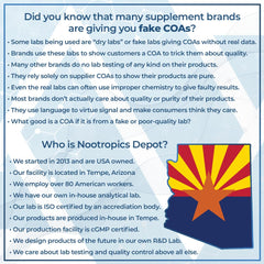 Nootropics Depot dosis diaria Sabroxy, control de consumo y calidad.