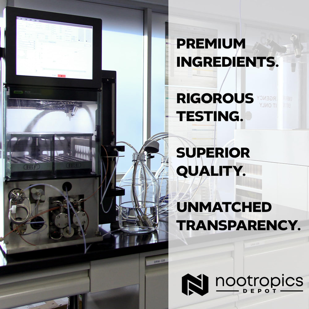 Nootropics Depot empaque Sabroxy-100mg, conservación adecuada.