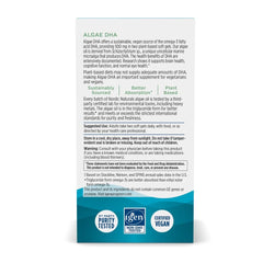 Nordic Naturals Algae DHA cápsulas blandas fáciles de tragar para la rutina diaria.