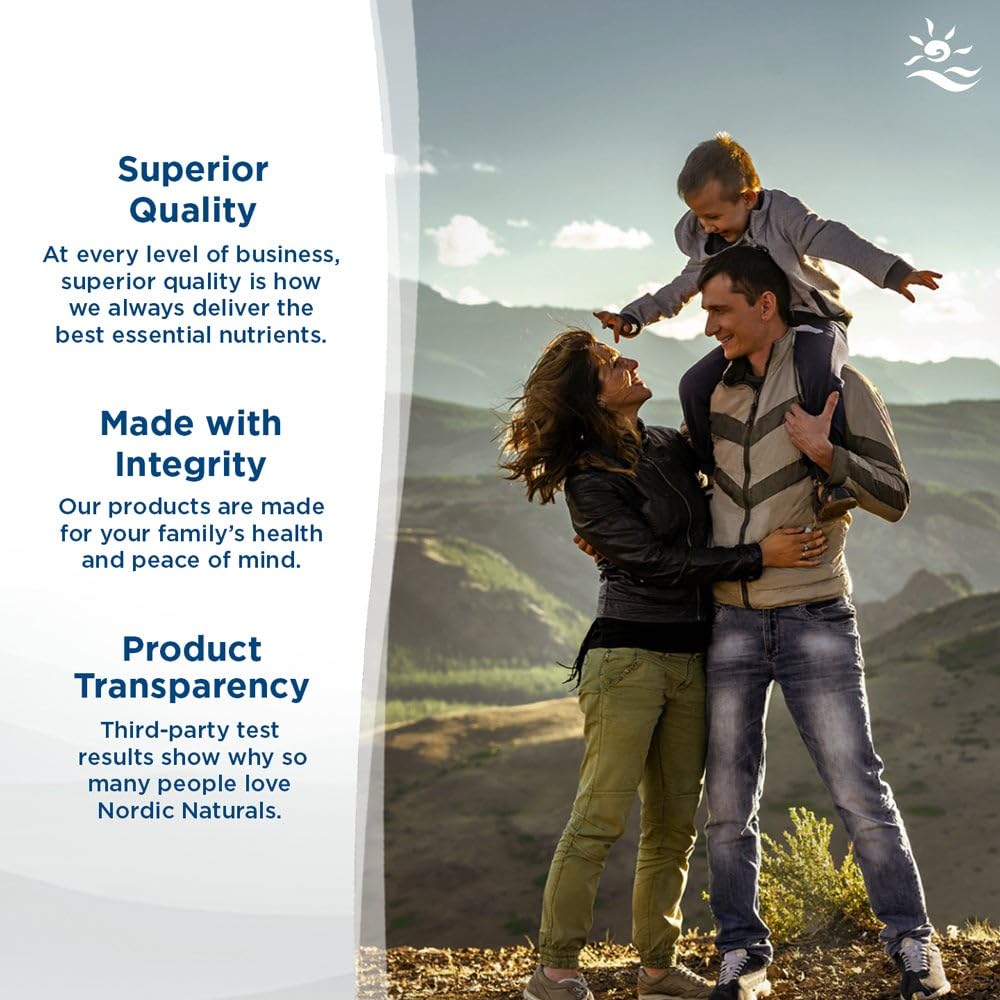 Nordic Naturals etiqueta del producto con información de 2000mcg y certificaciones