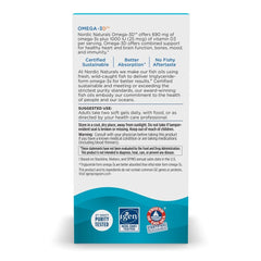 Nordic Naturals etiqueta con información nutricional facilitando la dosificación