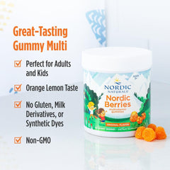 Nordic Naturals etiqueta con ingredientes y sellos de prueba para confianza