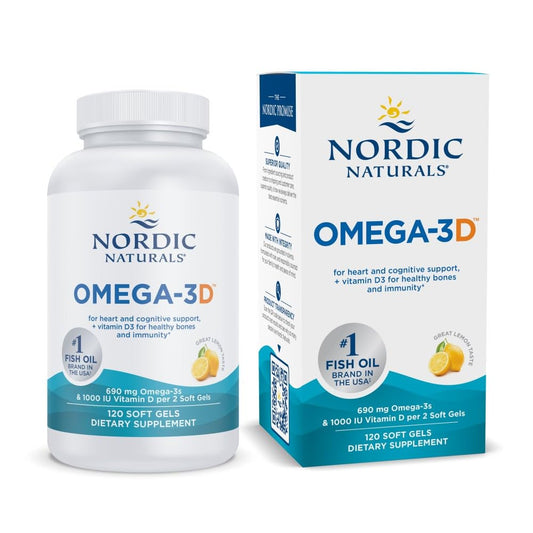 Nordic Naturals frente del empaque beneficiando la confianza del comprador