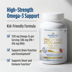 Nordic Naturals porción en mano para visualizar tamaño y dosificación