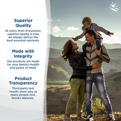 Nordic Naturals frasco junto a una regla para comparar tamaño cápsula