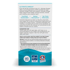 Nordic Naturals etiqueta con información de EPA DHA y pureza