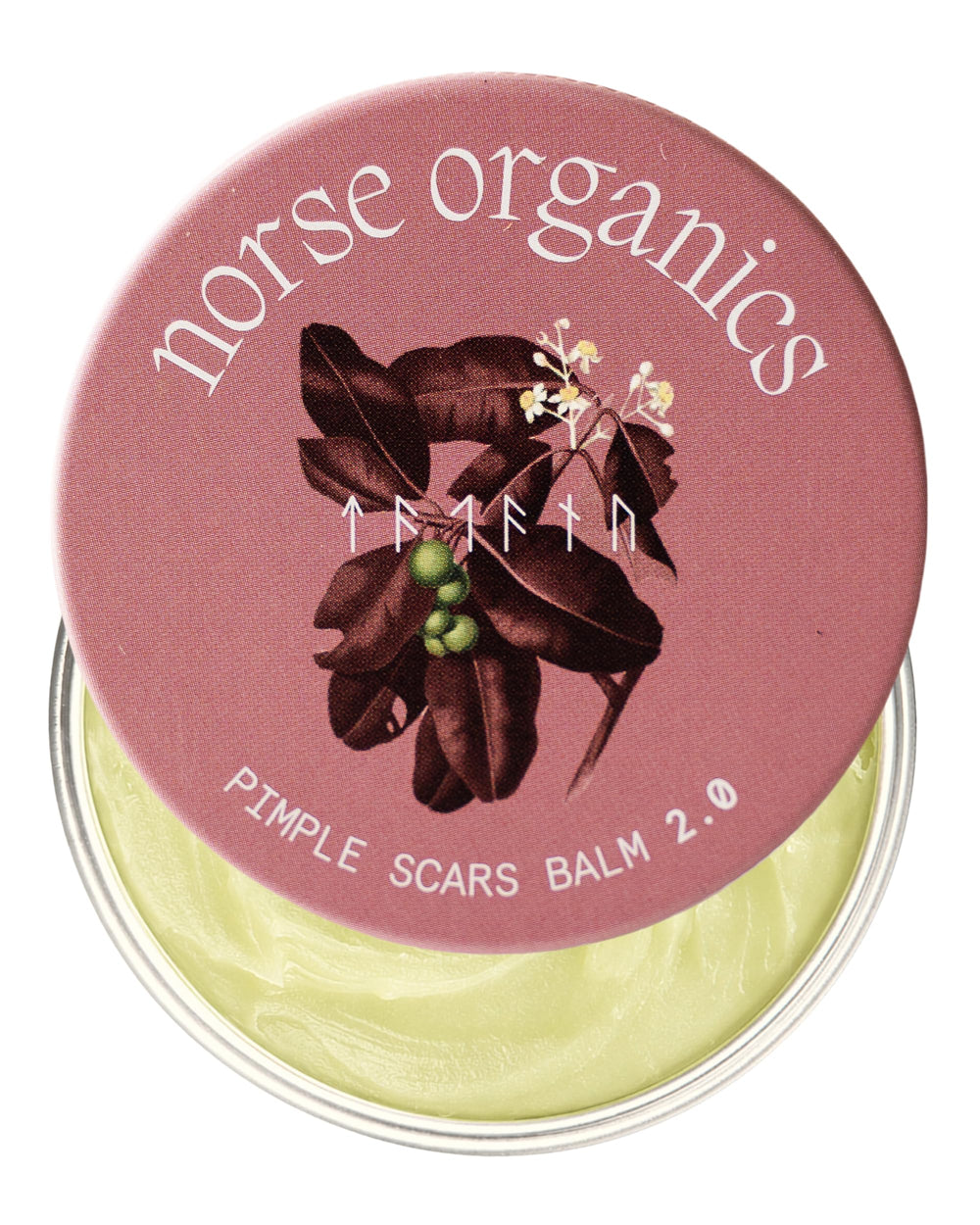 Norse Organics envase frontal y tamaño compacto, fácil llevar