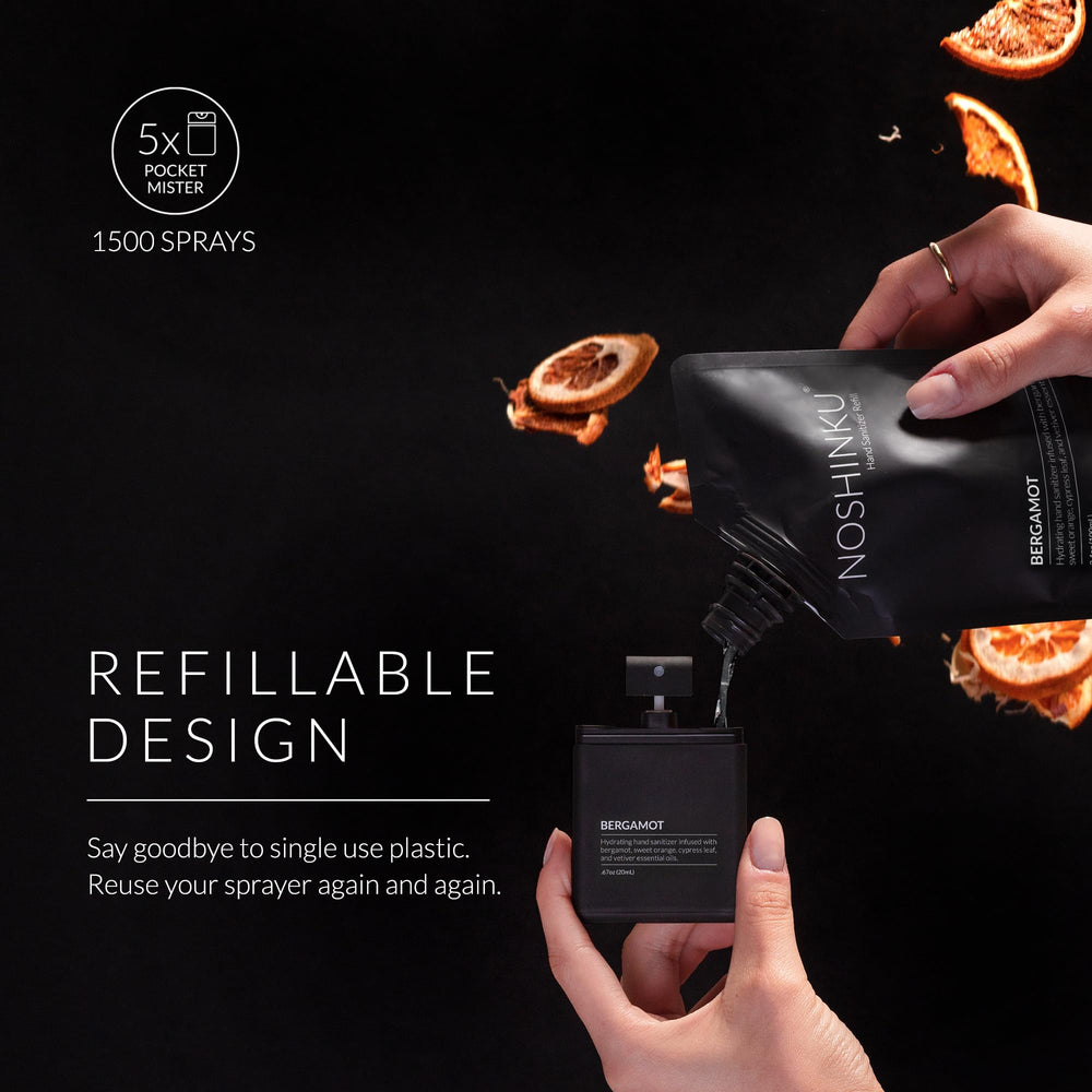 Noshinku detalle del atomizador y textura mate que facilita el agarre
