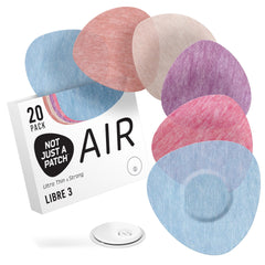 Not Just A Patch frontal del paquete multicolor, muestra 20 parches y facilidad de suministro