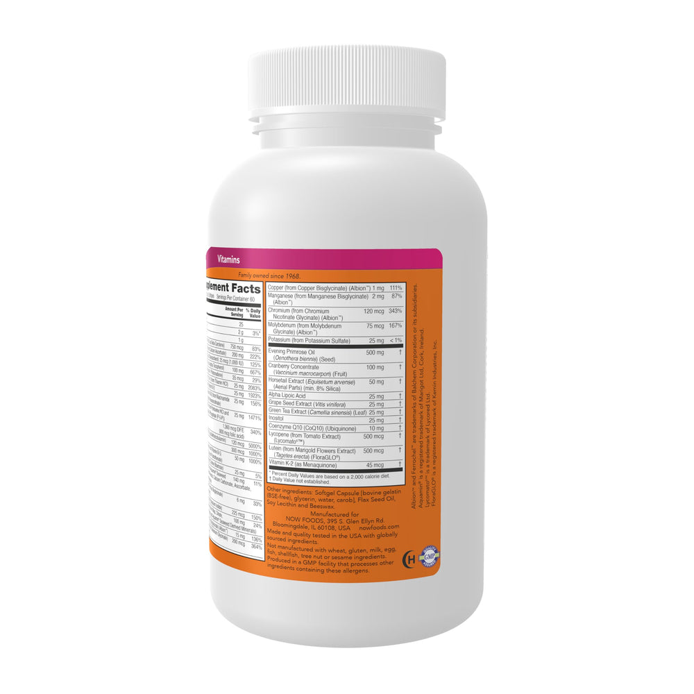 NOW Foods cápsula Eve en mano para comparar tamaño, muestra escala y facilidad de uso