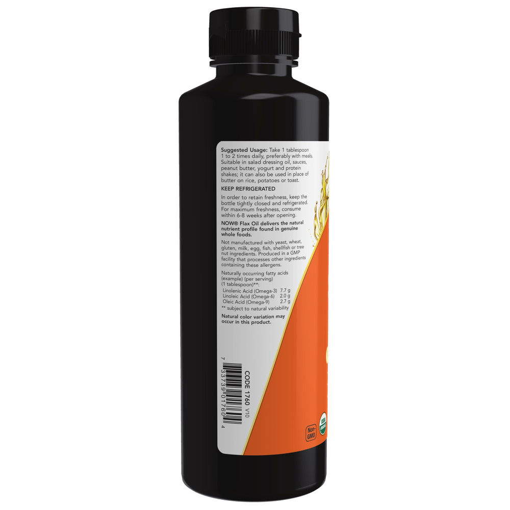 NOW Foods botella al lado de una regla para comparar tamaño y capacidad visualmente