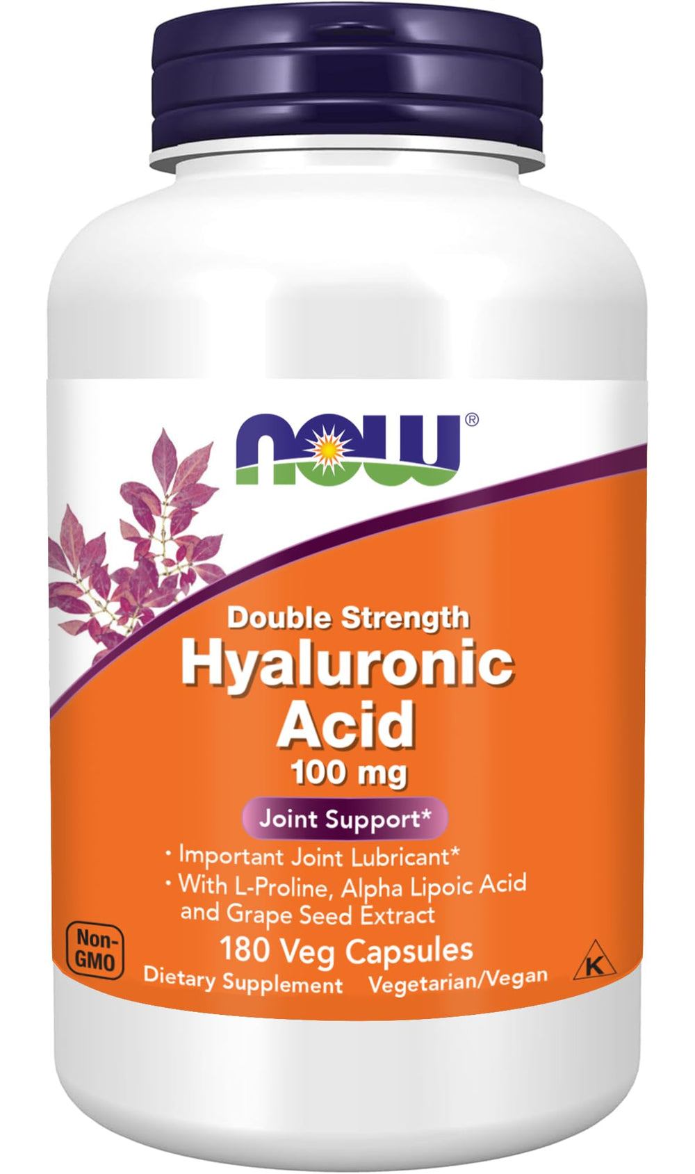 NOW Foods vista frontal del envase con beneficio de dosis concentrada