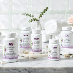 NOW Foods producto en ambiente de cuidado personal, aporta apoyo estético