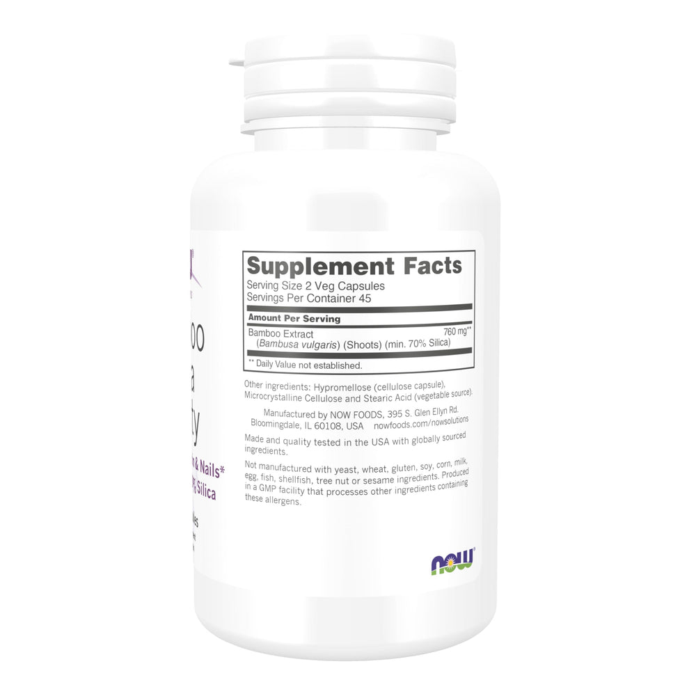 NOW Foods cápsula abierta mostrando contenido, fácil de tragar